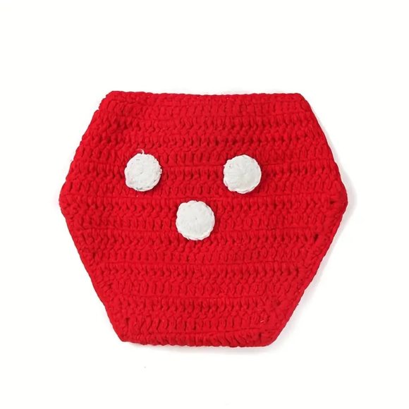 Adorable Hand-Knitted Mouse Costume Set for Kids - Perfect for Photo Shoots - Picture 4 of 5